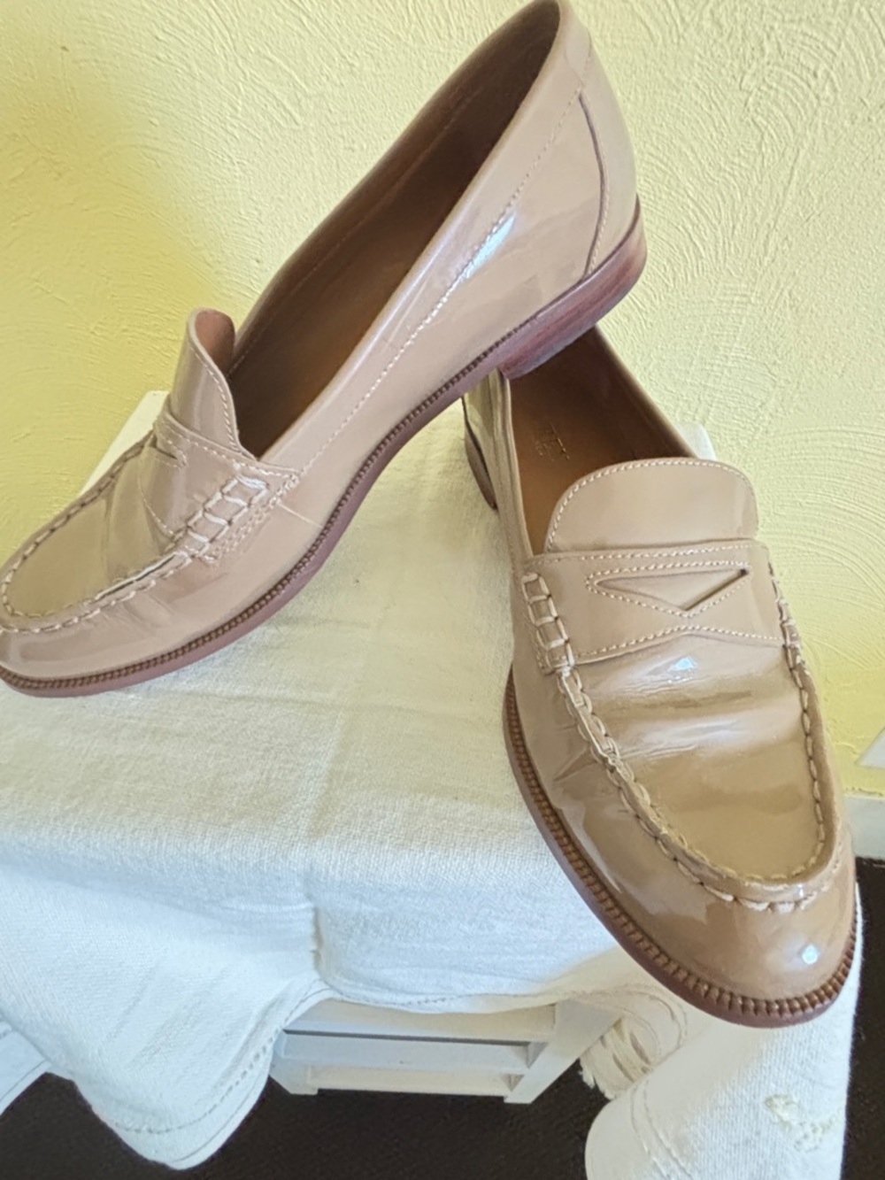 Ralph Lauren Women's Patent Leather Loafers in Nude